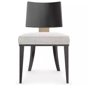 Champagne Gray Upholstered Side Chair Set of 2