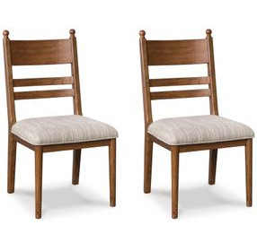 Chadworth Brown and Gray Upholstered Side Chair Set of 2