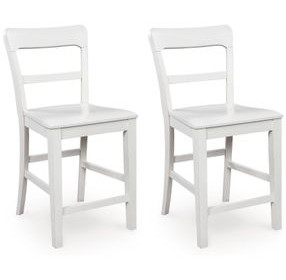 Chadworth White Bar Stool Set of 2