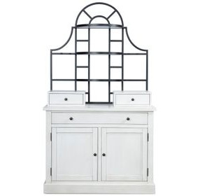 Chadworth White and Black Baker's Rack
