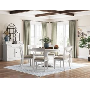 Chadworth White Round Dining Room Set