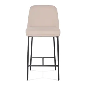 Sydney Taupe Performance Fabric Upholstered Counter Height Stool Set of 2