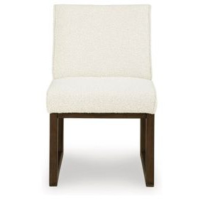 Brillynd Off White Performance Fabric Upholstered Dining Side Chair Set of 2