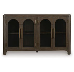 Brillynd Burnished Brown 4 Glass Door Server