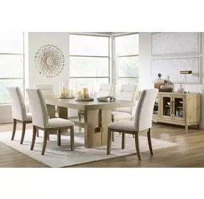 Drovlayne Light Brown Extendable Rectangular Dining Room Set