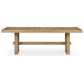 Drovlayne Light Brown 90" Extendable Rectangular Dining Table