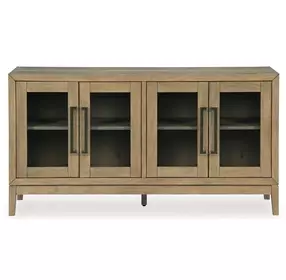 Drovlayne Light Brown 4 Glass Door Server