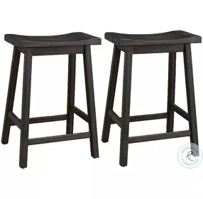 Harmony Cove Dark Walnut Counter Height Stool Set of 2