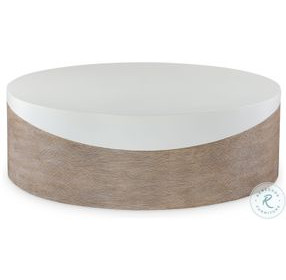 Danny White And Brown Outdoor Cocktail Table