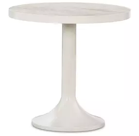Outdoor Complements White Round Talon Accent Table