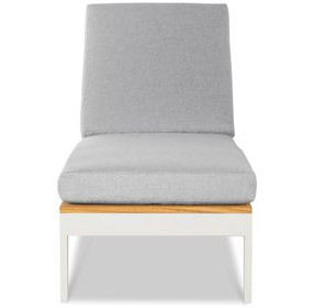 Outdoor Complements White and Brown Ronan Poolside Reclining Chaise