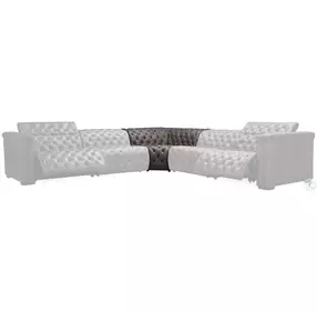 Savion Grandier Bellagio Gravel Leather Corner With Power Headrest