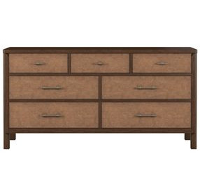 Verge Handcrafted Walnut 7 Drawer Dresser