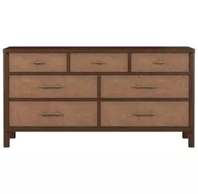 Verge Handcrafted Walnut 7 Drawer Dresser