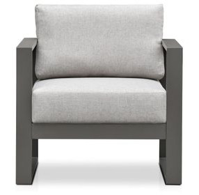 Navarro Outdoor Seating Gray Upholstered Outdoor Lounge Chair