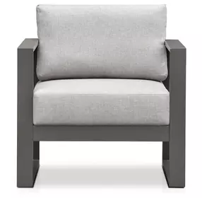 Navarro Outdoor Seating Gray Upholstered Outdoor Lounge Chair