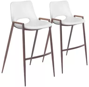 Desi White Bar Stool Set Of 2