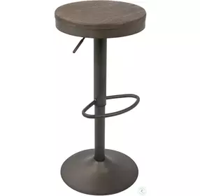 Dakota Antique And Brown Adjustable Bar Stool Set of 2