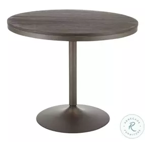 Dakota Antique Metal And Espresso Bamboo Dining Table