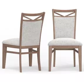 Americana Modern Cotton Upholstered Dining Chair Set of 2