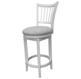Americana Modern Cotton Spindle Back Swivel Bar Stool