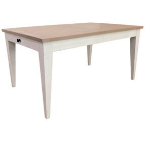 Americana Modern Cotton 60" Rectangular Extendable Dining Table