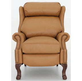 Danbury Santa Fe Brandy Leather Push Thru The Arms Recliner