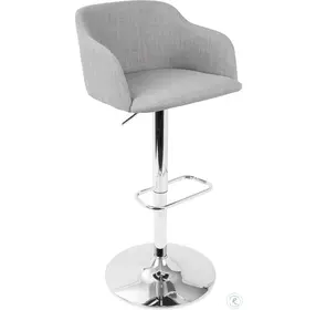 Campania Light Gray Adjustable Bar Stool