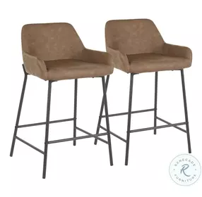 Daniella Espresso Counter Height Stool Set Of 2