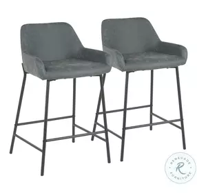 Daniella Green Counter Height Stool Set Of 2