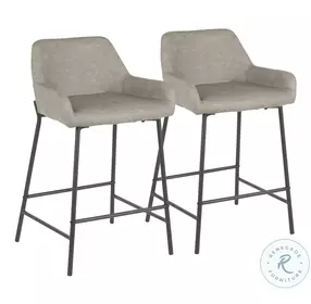 Daniella Grey Counter Height Stool Set Of 2