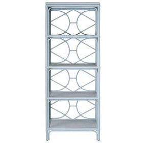 Danielle Painted Light Blue Etagere with 4 Shelves