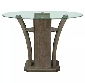 Simms Gray 54" Round Counter Height Dining Table