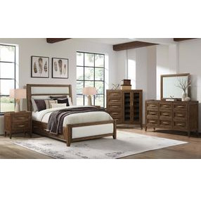 Marlow Sable and White Upholstered Storage Panel Bedroom Set