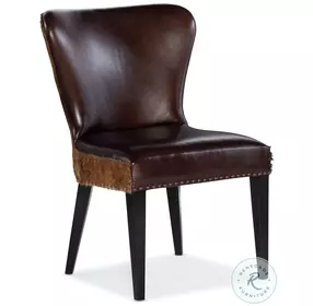 Kale Debonair Espresso Leather Accent Chair