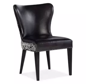 Kale Legendary Graphite Leather Accent Chair