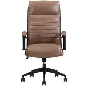 DC-370 Smooth Latte Leather Desk Chair