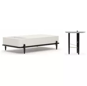Madera Opal Ash and Modern Walnut Occasional Table Set