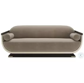 Helena Mushroom Velvet 88" Sofa