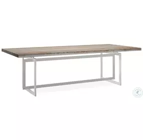 Wish You Were Here Flowing Sandstone And Lightly Brushed Chrome Dining Table