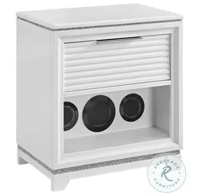 Xena White 1 Drawer Nightstand