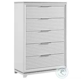 Xena White 5 Drawer Chest