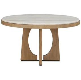 Escape Glazed Natural Oak 54" Round Dining Table