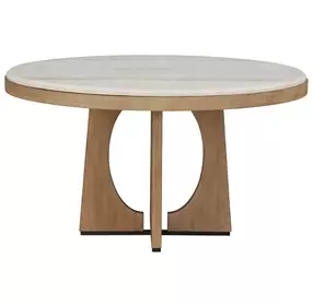Escape Glazed Natural Oak 54" Round Dining Table
