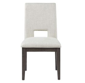 Evan White Upholstered Side Chair Set of 2