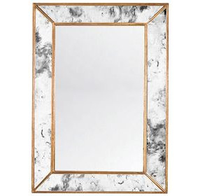 Dion Gold Leaf Rectangular Wall Mirror