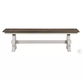 Drake Rustic White and French Oak Dining Bench
