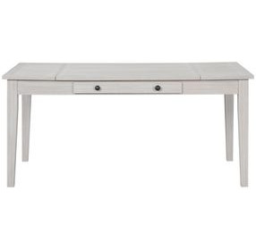 Echo White 66" Rectangular Drawer Dining Table