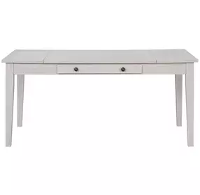 Echo White 66" Rectangular Drawer Dining Table