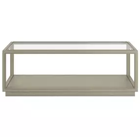 Glaze Bezel Rectangular Glass Top Cocktail Table
